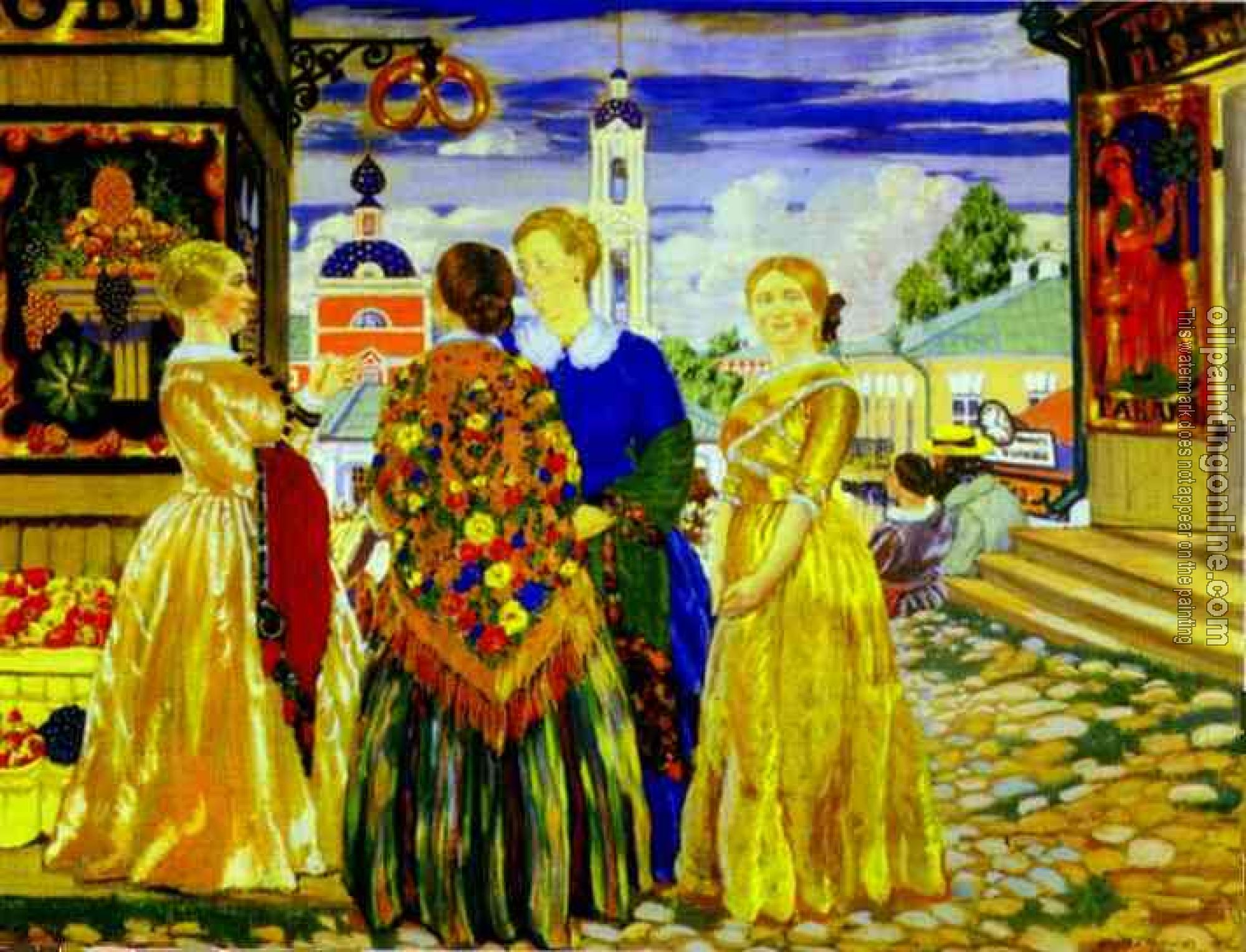 Kustodiev, Boris - Merchant Wives